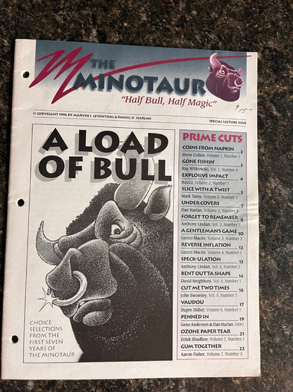 The Minotaur: Special Lecture Issue - Leventhal & Harlan