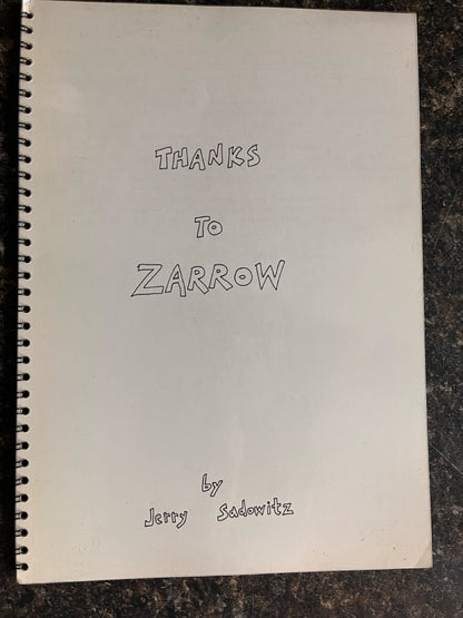 Thanks to Zarrow - Jerry Sadowitz