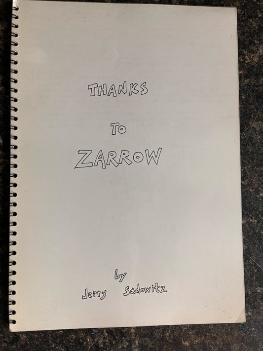 Thanks to Zarrow - Jerry Sadowitz