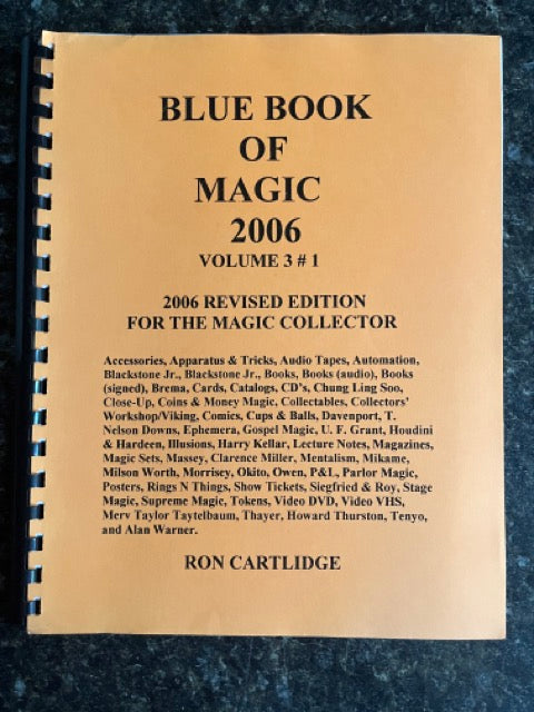 Blue Book of Magic 2006 Volume 3 # 1 - Ron Cartlidge - SIGNED & Numbered