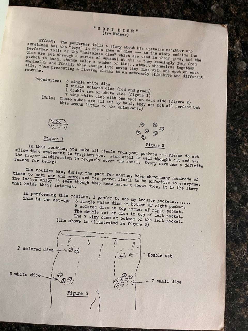 Irv Weiner's "Soft Dice"