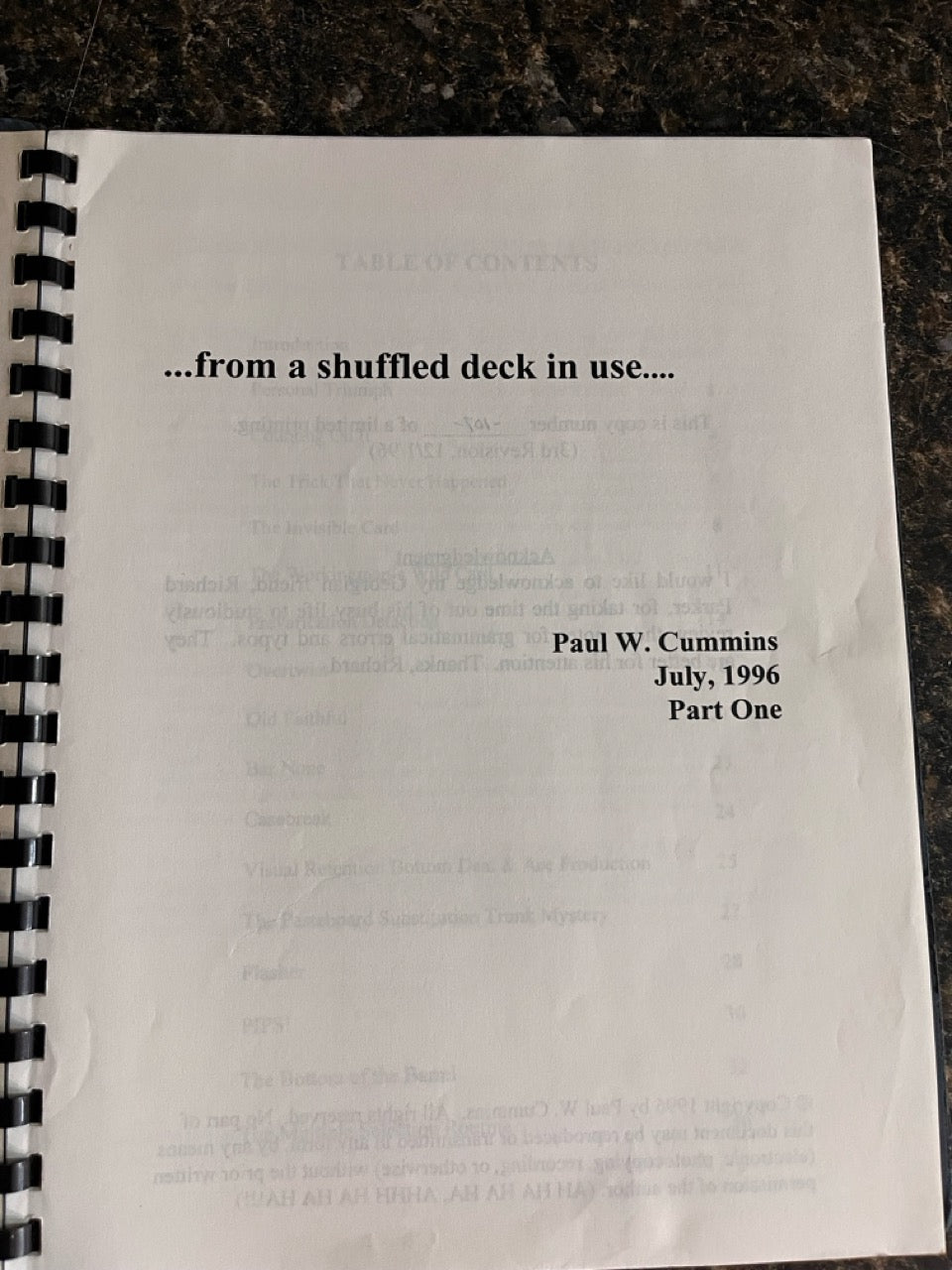 FASDIU Parts 1 & 2 - Paul Cummins
