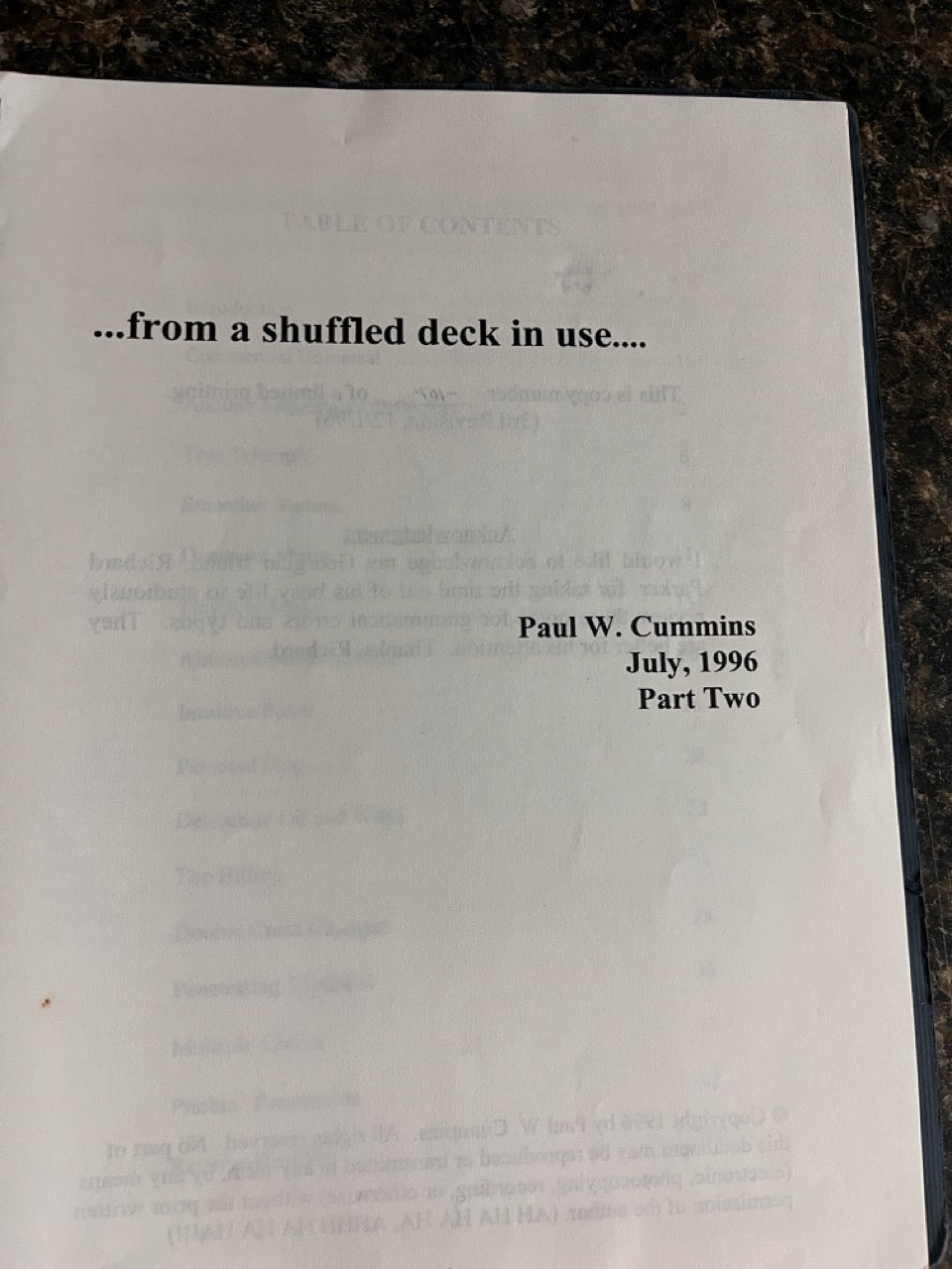 FASDIU Parts 1 & 2 - Paul Cummins