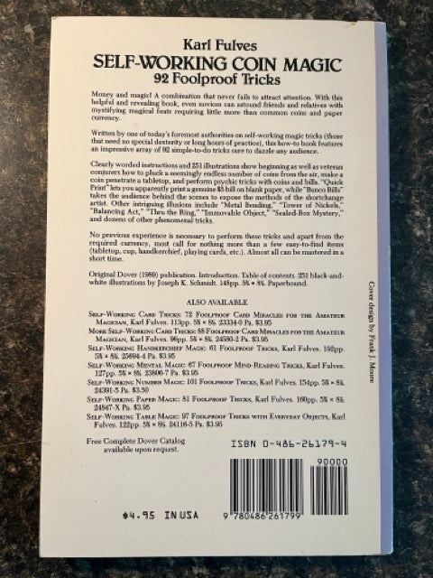 Self-Working Coin Magic - Karl Fulves (USED)