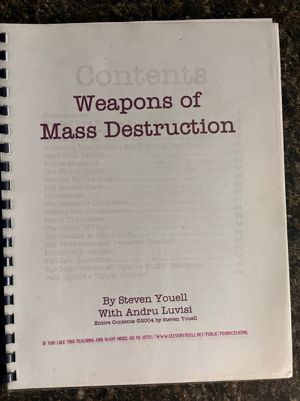 Weapons of Mass Destruction - Steven Youell