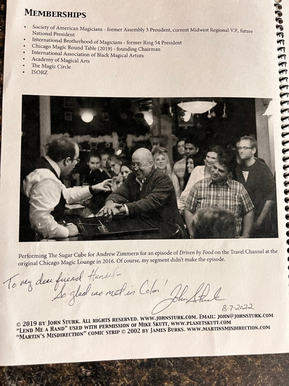 John Stark Lecture Notes: "From Here to Here" - SIGNED