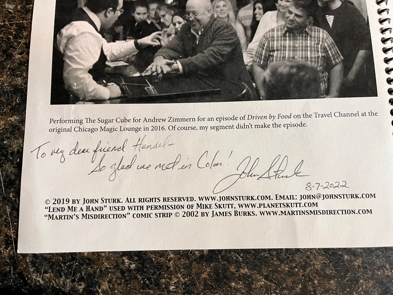 John Stark Lecture Notes: "From Here to Here" - SIGNED