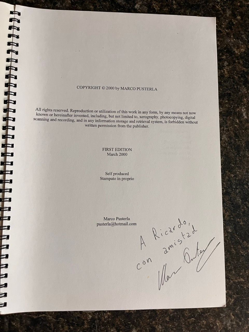 A Londra...a fine secolo...quattro Assi... Marco Pusterla -SIGNED