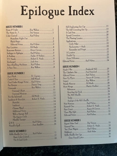 Epilogue - Karl Fulves