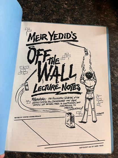 Meir Yedid's Off The Wall Lecture Notes
