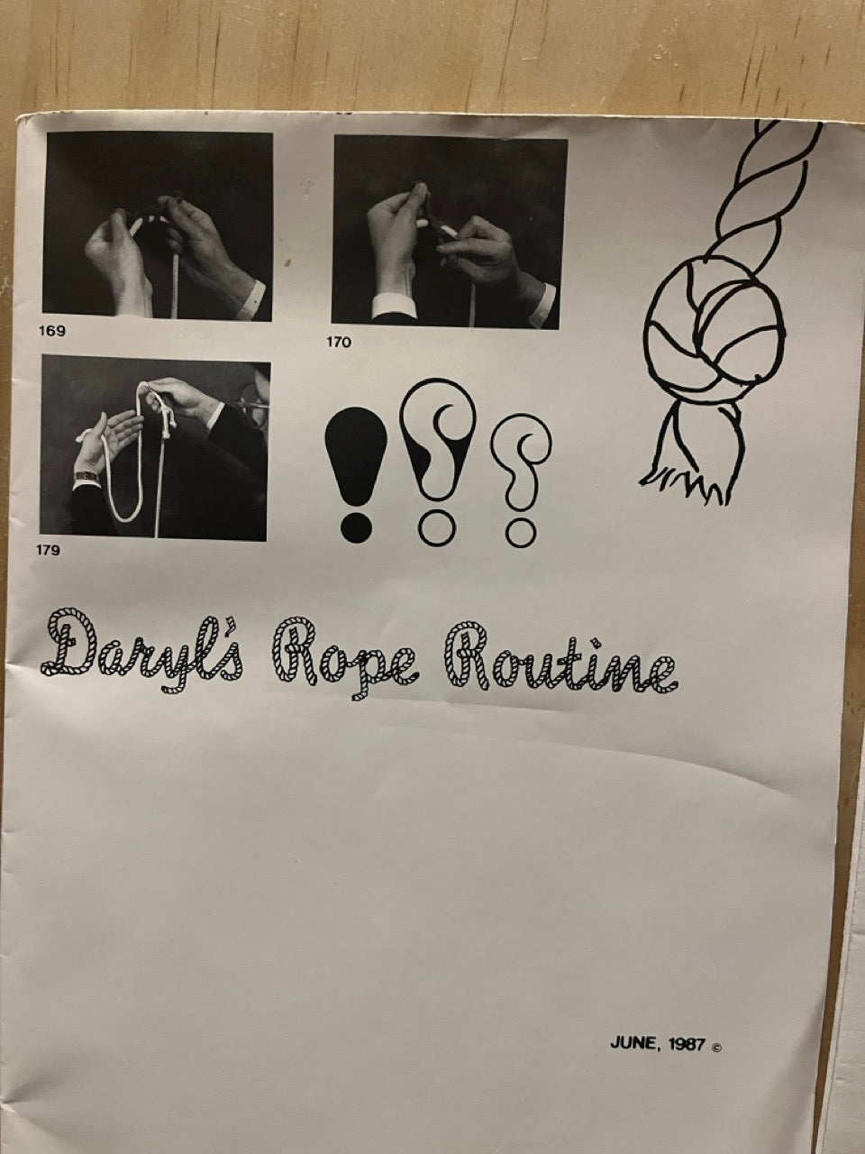 Daryl's Rope Routine - Poster and Instructions+