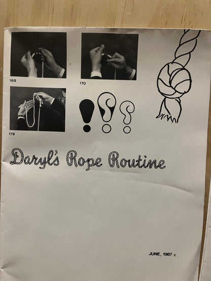 Daryl's Rope Routine - Poster and Instructions+