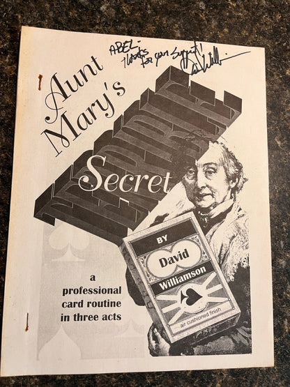 Aunt Mary's Terrible Secret - David Williamson - SIGNED