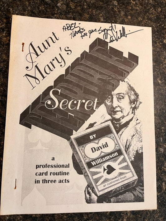 Aunt Mary's Terrible Secret - David Williamson - SIGNED