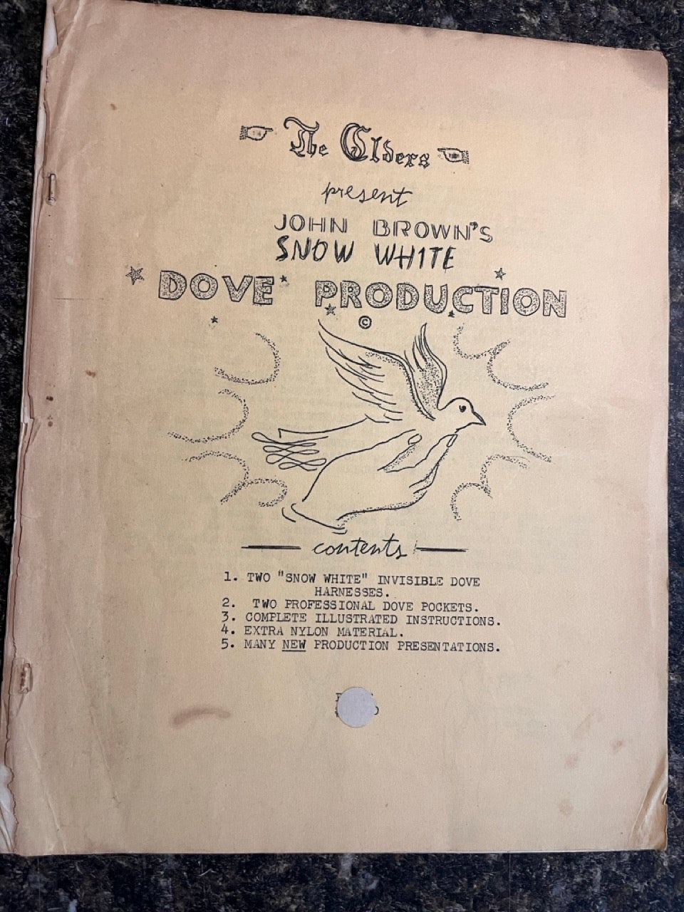 John Brown's Snow White Dove Production