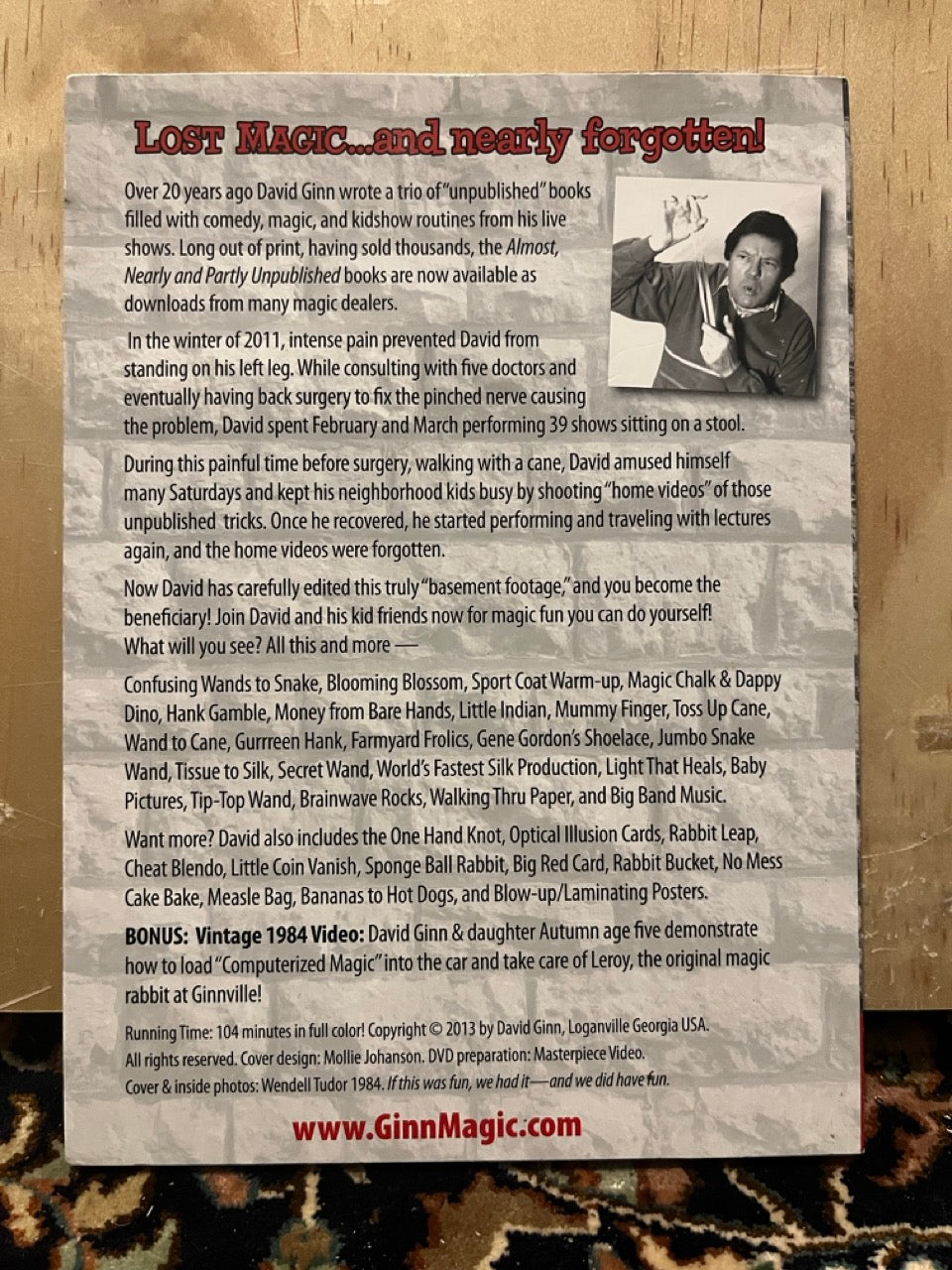 Almost, Nearly, Partly Lost Magic - David Ginn & Friends - DVD