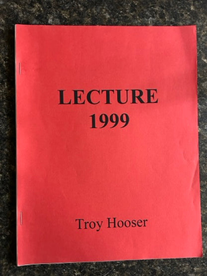 Lecture 1999 - Troy Hooser - SIGNED