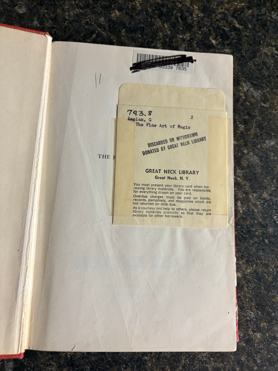 The Fine Art of Magic - George C. Kaplan (1st edition)
