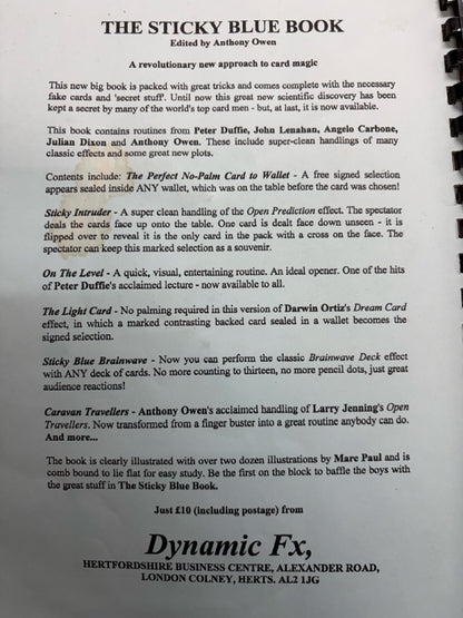 The Sticky Blue Book, 1997 Edition - Anthony Owens and Friends