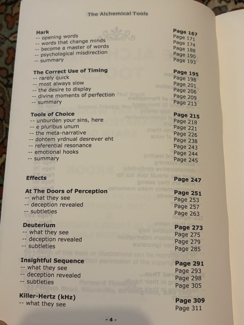 The Alchemical Tools - Paul Brook - SIGNED