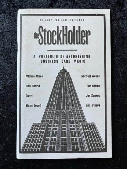 The Stock Holder - Gregory Wilson (book only)
