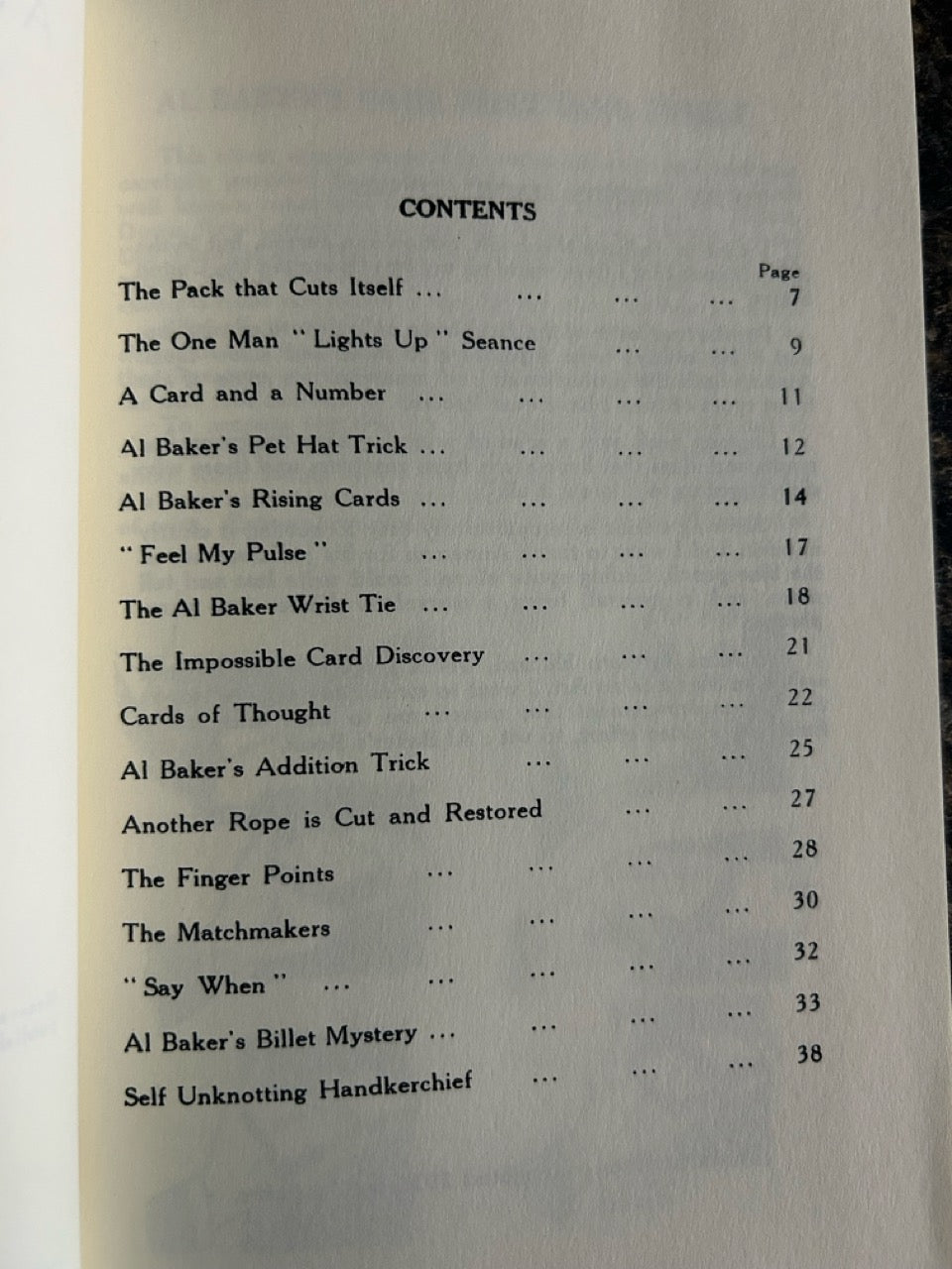 Al Baker's Books of Magic Tricks (Book #1 and #2) - Al Baker