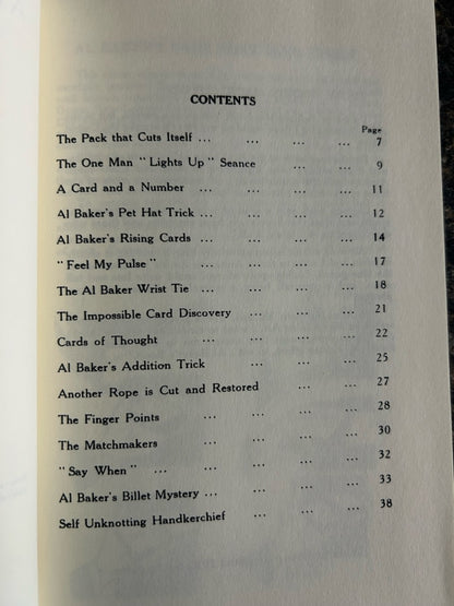 Al Baker's Books of Magic Tricks (Book #1 and #2) - Al Baker