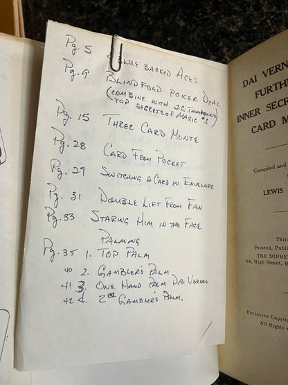 Dai Vernon's Inner Secrets of Card Magic (3 Book Set)- Lewis Ganson