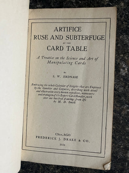 the expert at the card table first edition The Expert at the Card Table - S.W. Erdnase
