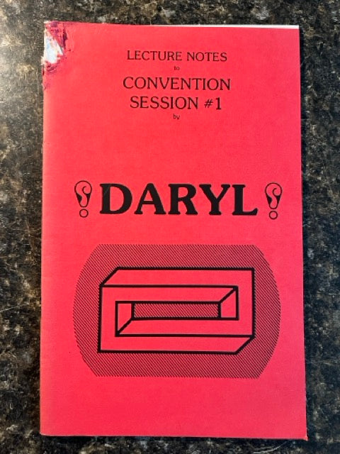 Lecture Notes to Convention Session #1 - Daryl