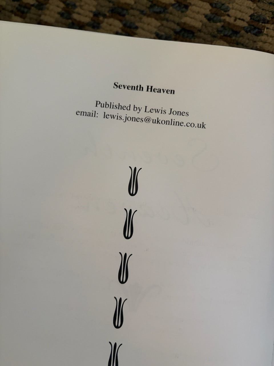 Seventh Heaven - Lewis Jones (slightly used copy)