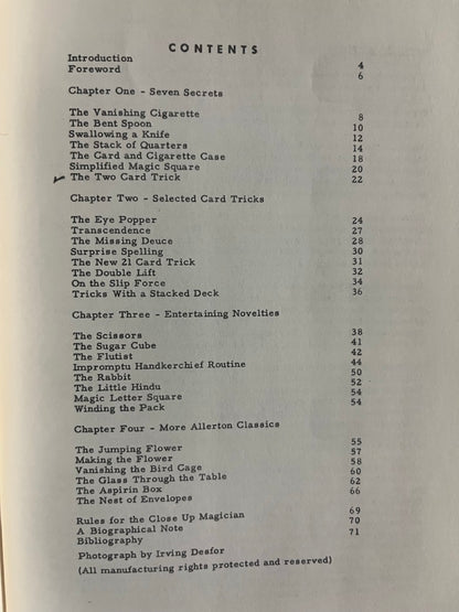 Bert Allerton's The Close-Up Magician