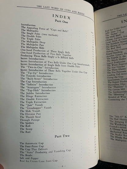 The Last Word on Cups and Balls - Eddie Joseph (Booklet)