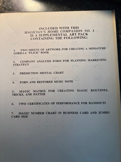 Magician's Home Companion #1, #2, #3 - Jim Klein