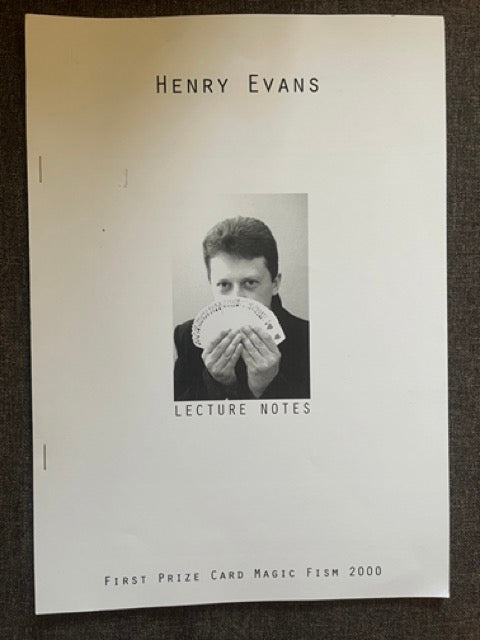 Henry Evans - Lecture Notes