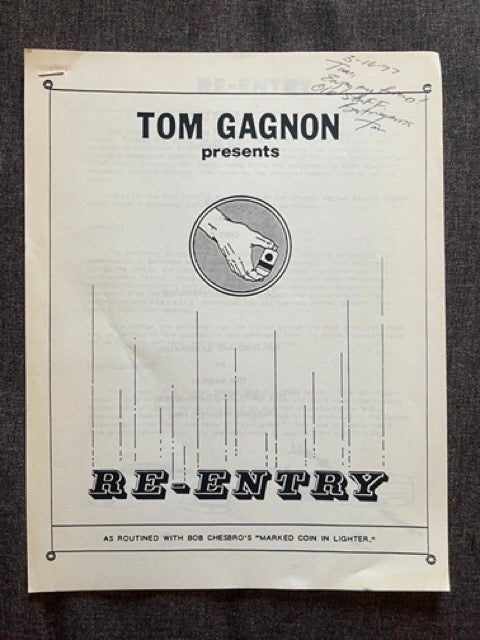 Re-Entry - lecture notes - Tom Gagnon - SIGNED