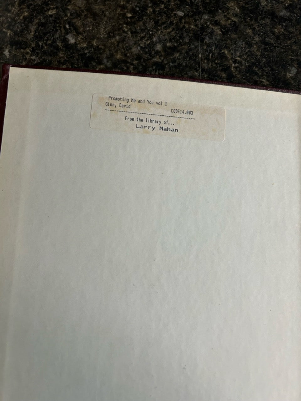 Promoting Me and You - David Ginn - SIGNED & Numbered