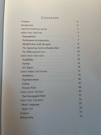 The Five Points in Magic - Juan Tamariz (LIKE NEW, 1st ed.)