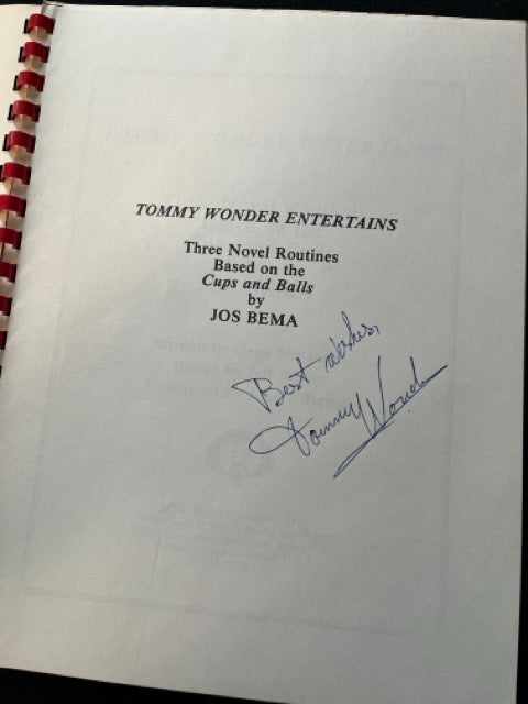 Tommy Wonder Entertains - Jos Bema - SIGNED