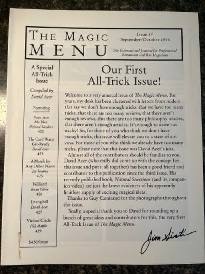 The Magic Menu (5 issues) - Jim Sisti