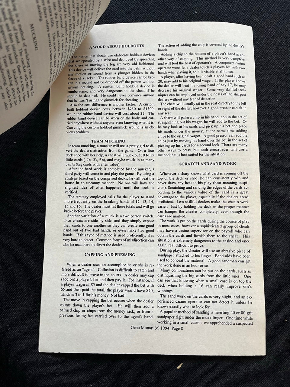 Scams, Swindlers & Cheats (International Gaming Business Exposition 1994) - Geno Munari