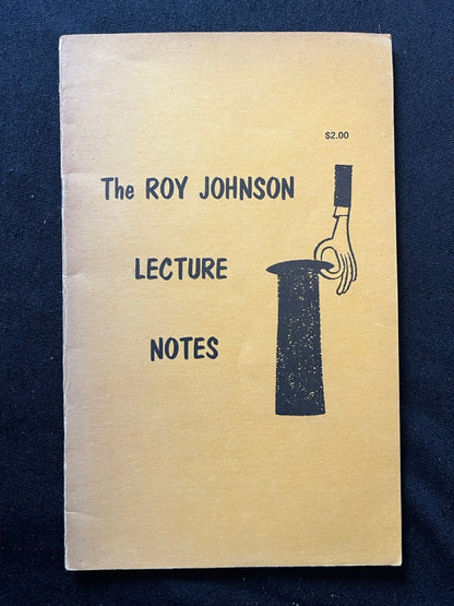 The Roy Johnson Lecture notes - Roy Johnson