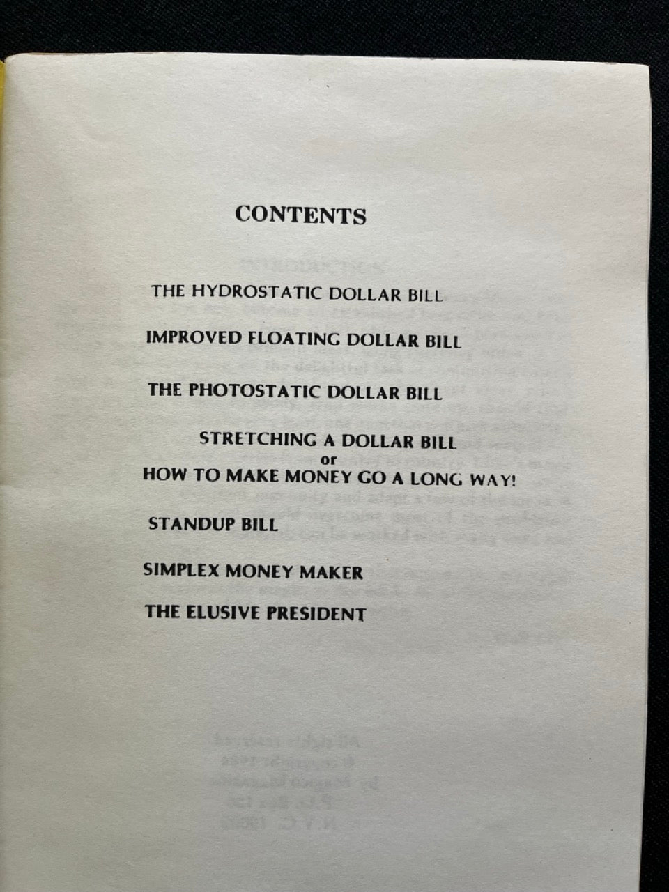 2 Mike Bornstein Money booklets (Set #2)