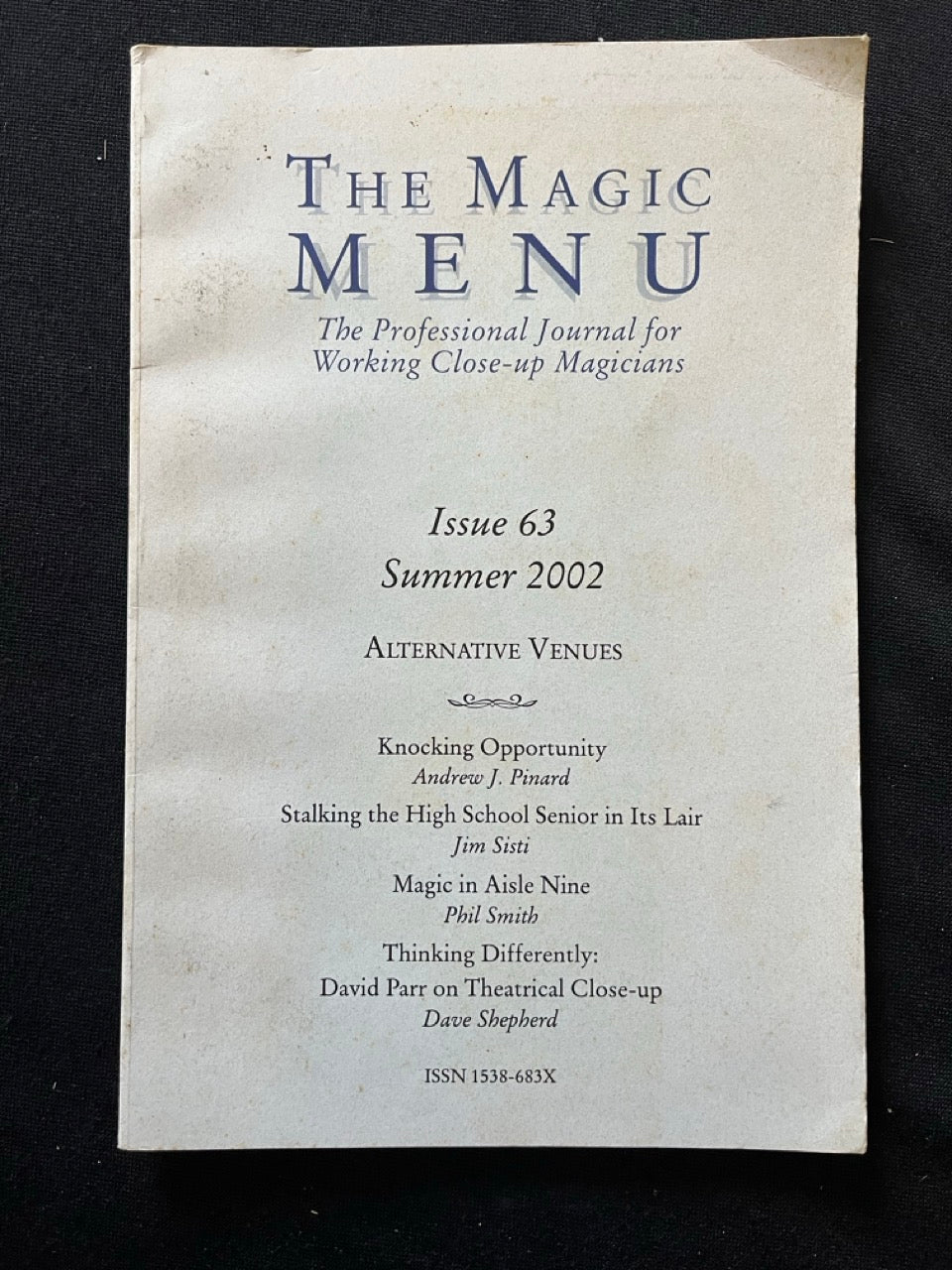 The Magic Menu (Issue 63)- Jim Sisti