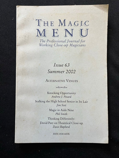 The Magic Menu (Issue 63)- Jim Sisti