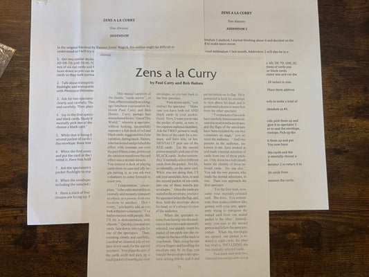 Zens a la Curry - Paul Curry/Bob Harris