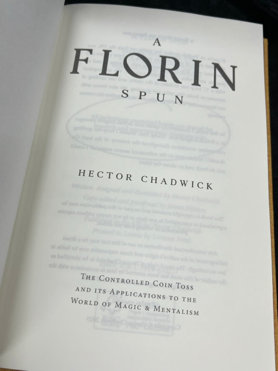 A Florin Spun - Hector Chadwick