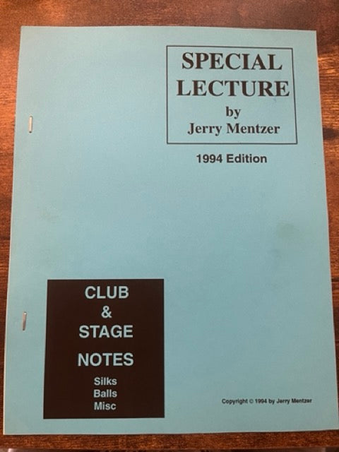 Jerry Mentzer - Set of 3 Lecture Notes