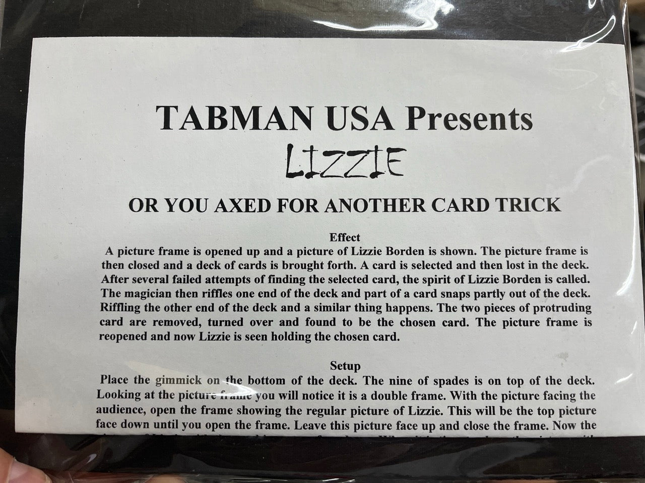 Tabman USA presents Lizzie (Tom Craven estate) TC10