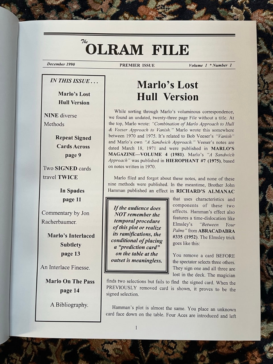 The OLRAM File - Steve Reynolds